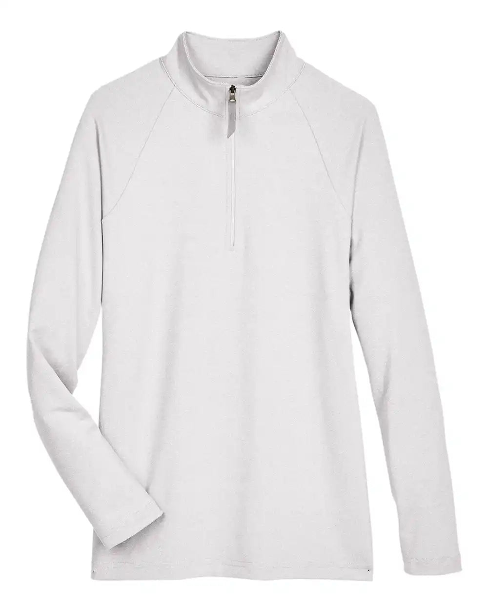 Devon & Jones Dg480w Women’s Crownlux Performance® Clubhouse Micro-stripe Quarter-zip Pullover - Silver - Xs