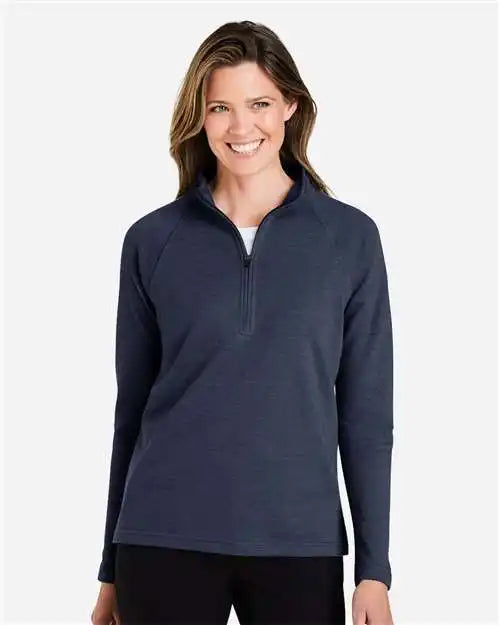 Devon & Jones Dg481wz Women’s New Classics® Charleston Quarter-zip Pullover - Navy Melange