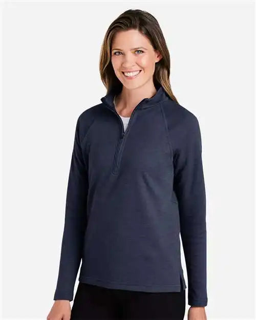 Devon & Jones Dg481wz Women’s New Classics® Charleston Quarter-zip Pullover - Navy Melange