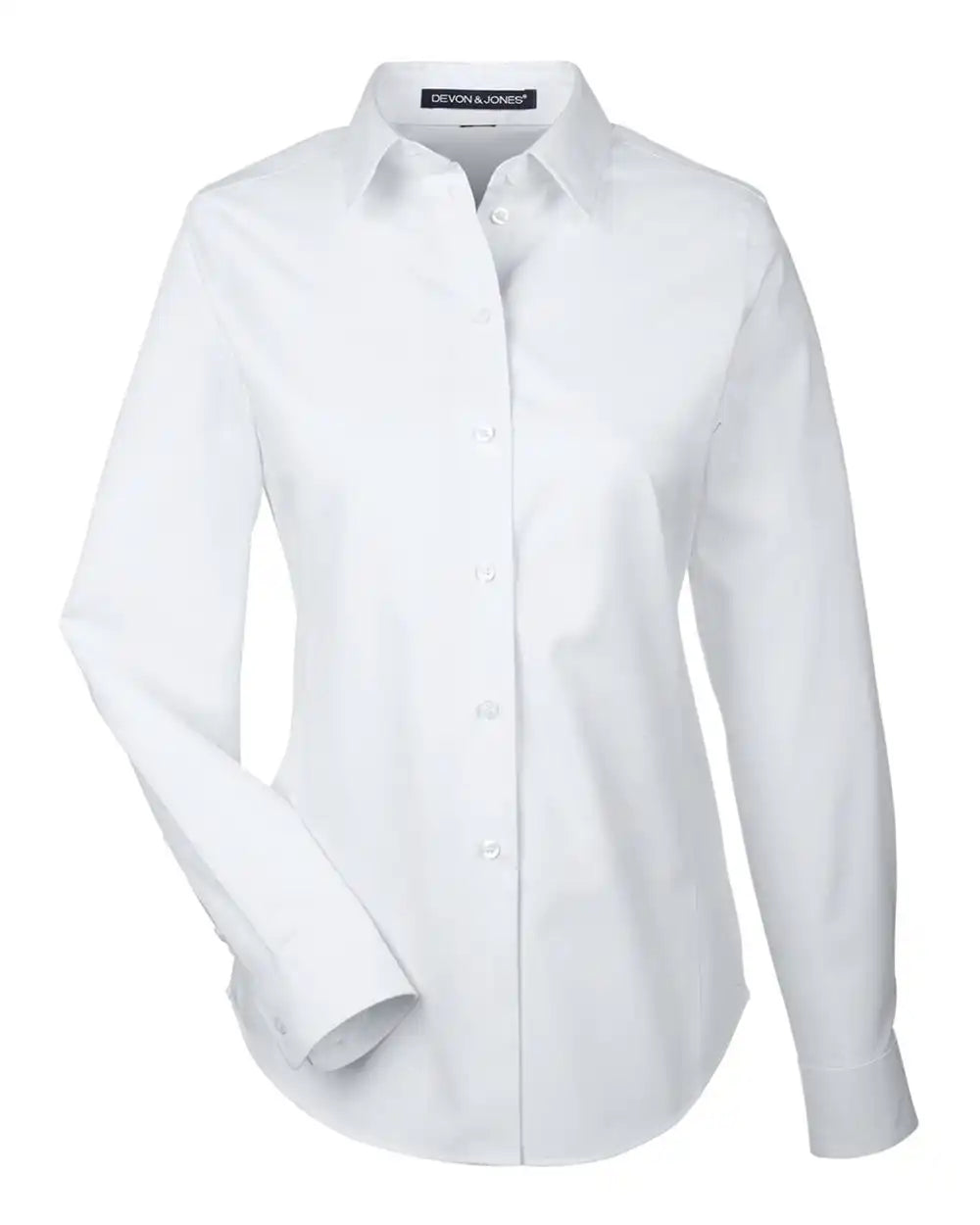 Devon & Jones Dg532w Women’s Crown Collection® Royal Dobby Woven Dress Shirt - White - Xs
