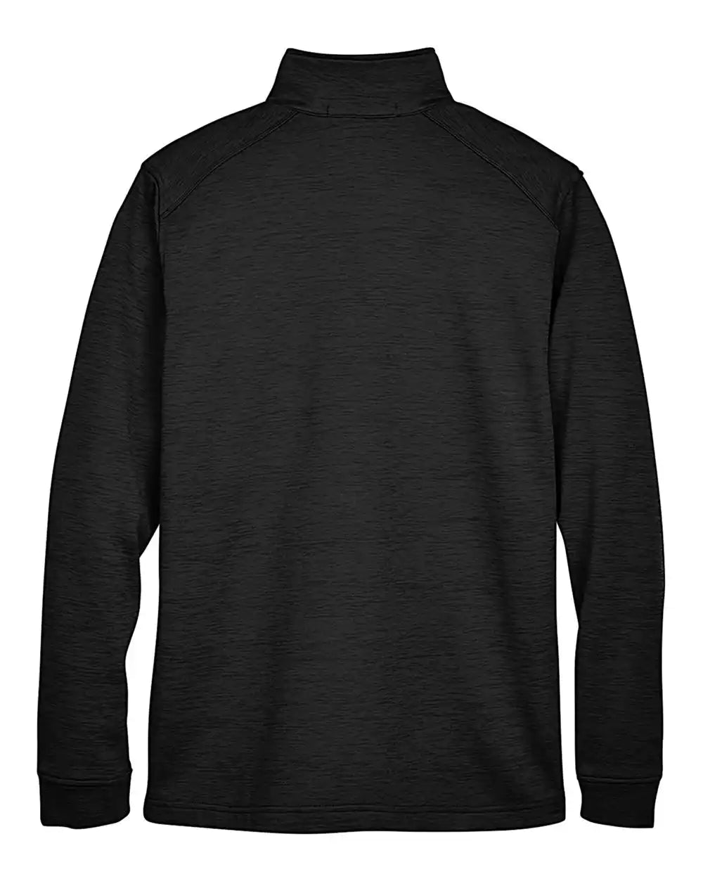 Devon & Jones Dg798 Men’s Newbury Mélange Fleece Quarter-zip Pullover - Black Heather