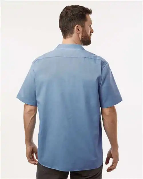 Dickies 2574t Short Sleeve Work Shirt - Tall Sizes - Gulf Blue