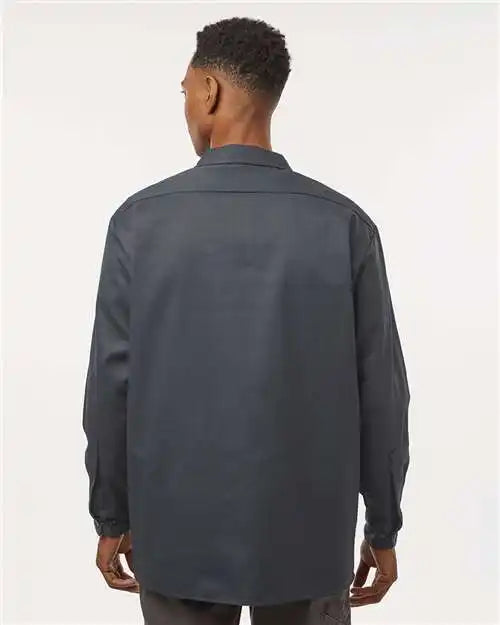 Dickies 5574t Long Sleeve Work Shirt - Tall Sizes - Charcoal
