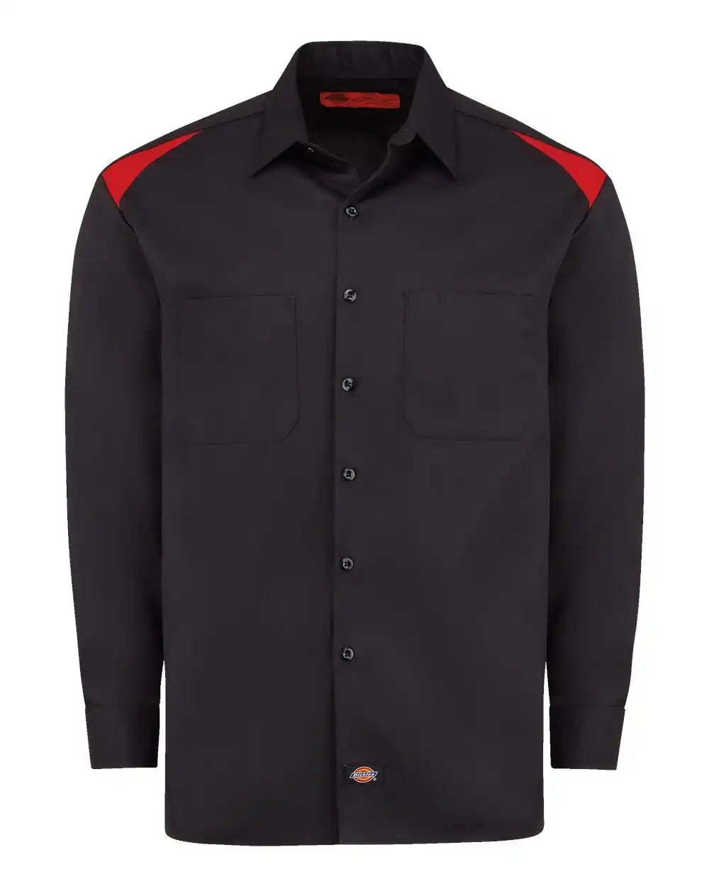 Dickies 6605 Long Sleeve Performance Team Shirt - Black English Red - Black/ / s