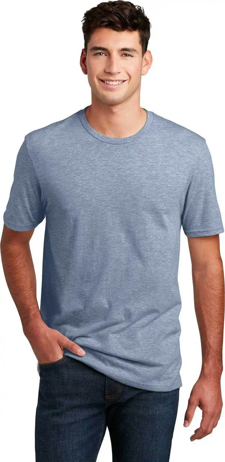 District Dm108 Perfect Blend Cvc Tee - Flint Blue Heather