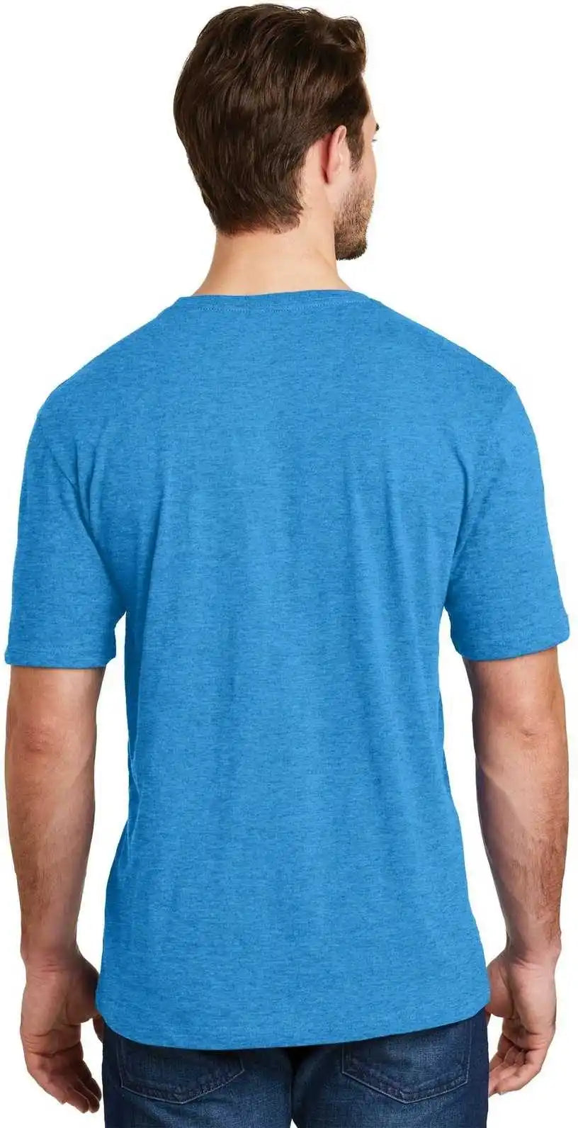 District Dm108 Perfect Blend Tee - Heathered Bright Turquoise