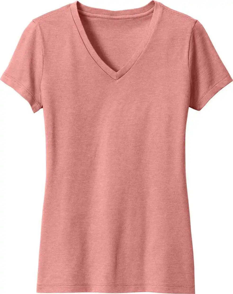 District Dm1190l Women’s Perfect Blend Cvc V-neck Tee - Blustfrost