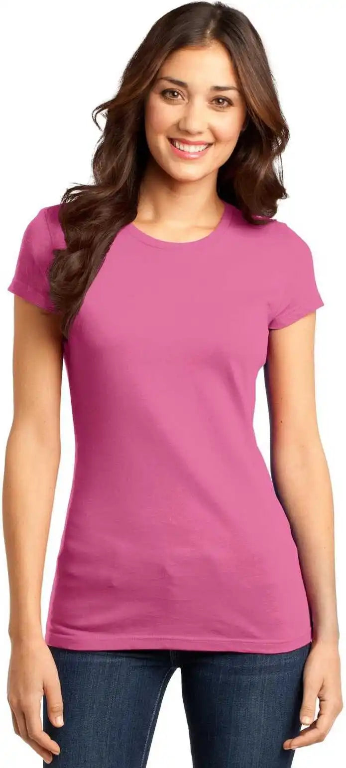District Dt6001 Women’s Fitted Very Important Tee - True Pink