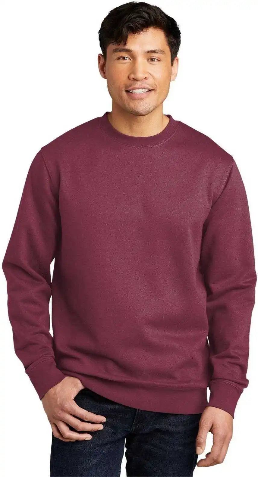 District Dt6104 V.i.t.fleece Crew - Plum