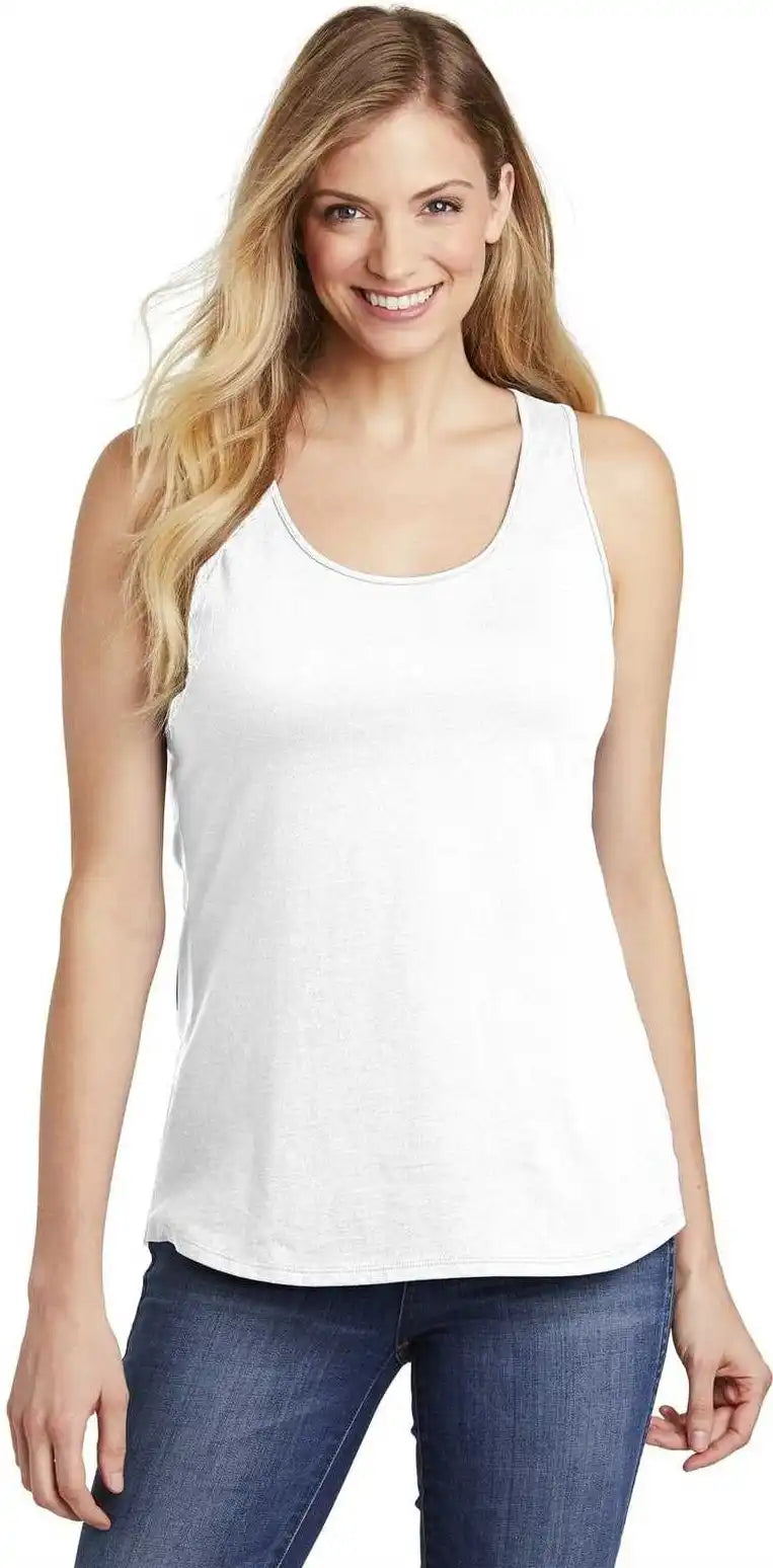 District Dt6302 Women’s V.i.t. Gathered Back Tank - White