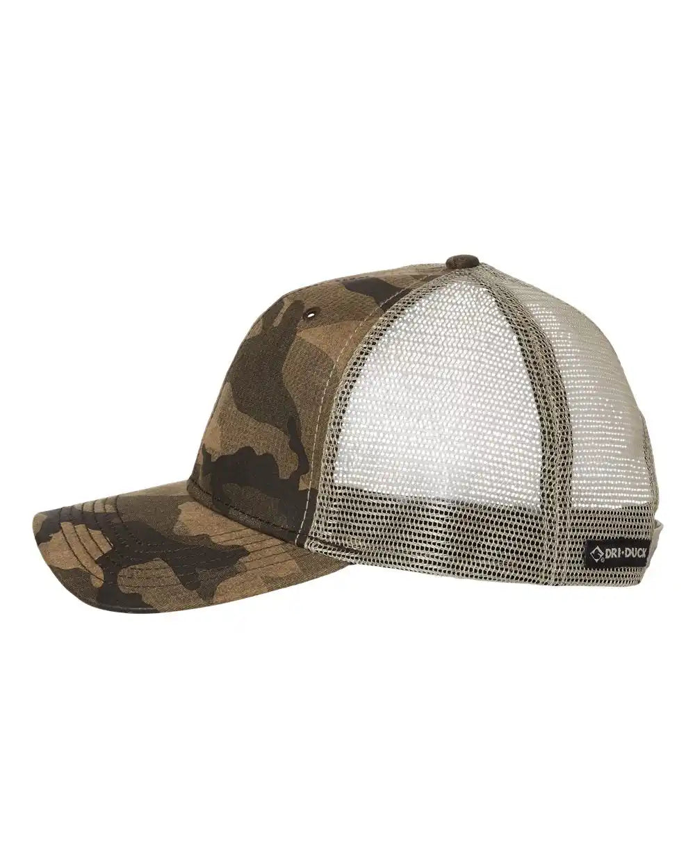 Dri Duck 3466 Covert Trucker Cap - Camo - Adjustable