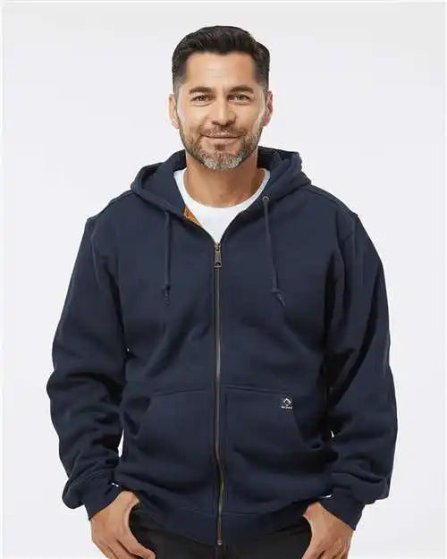Dri Duck 7033 Crossfire Heavyweight Power Fleece Hooded Jacket with Thermal Lining - Navy
