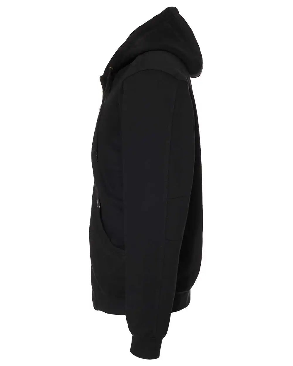 Dri Duck 7033 Crossfire Heavyweight Power Fleece Hooded Jacket with Thermal Lining - Black