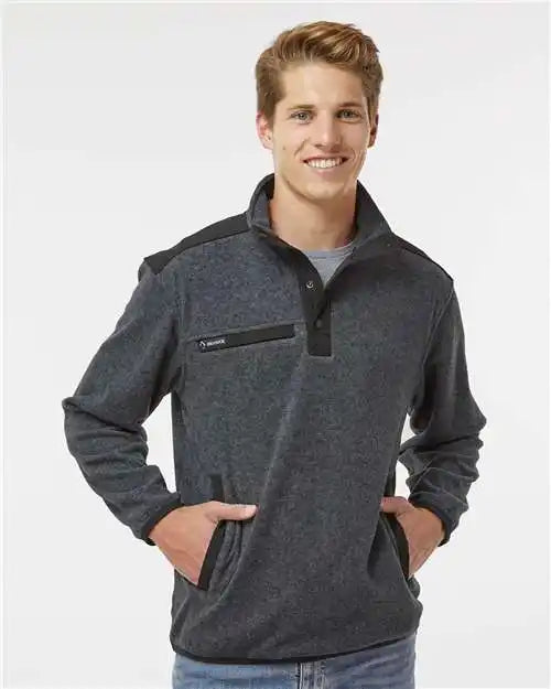 Dri Duck 7353 Ranger Melange Fleece Pullover - Charcoal