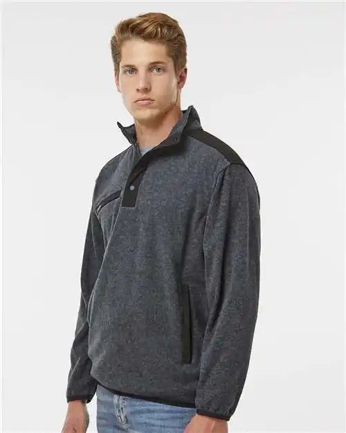 Dri Duck 7353 Ranger Melange Fleece Pullover - Charcoal