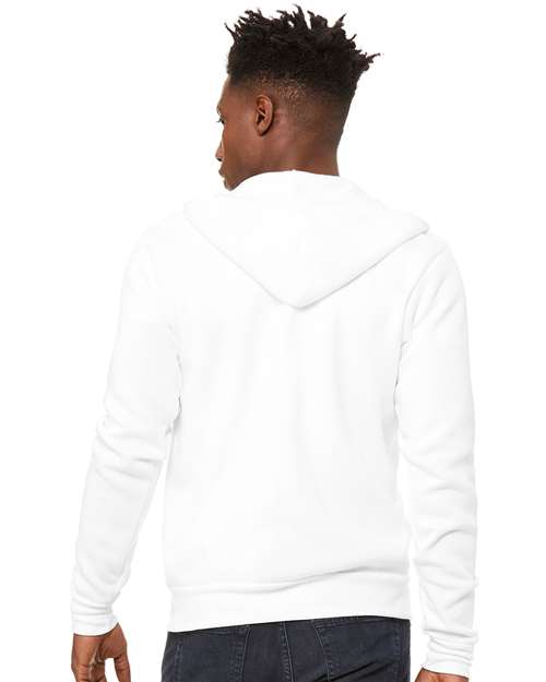 DTG White Sponge Fleece Full-Zip Hoodie - 3739