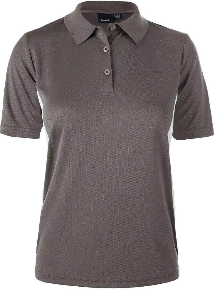 Reebok 7291 Ladies Athletic Polo - Graphite/white / s