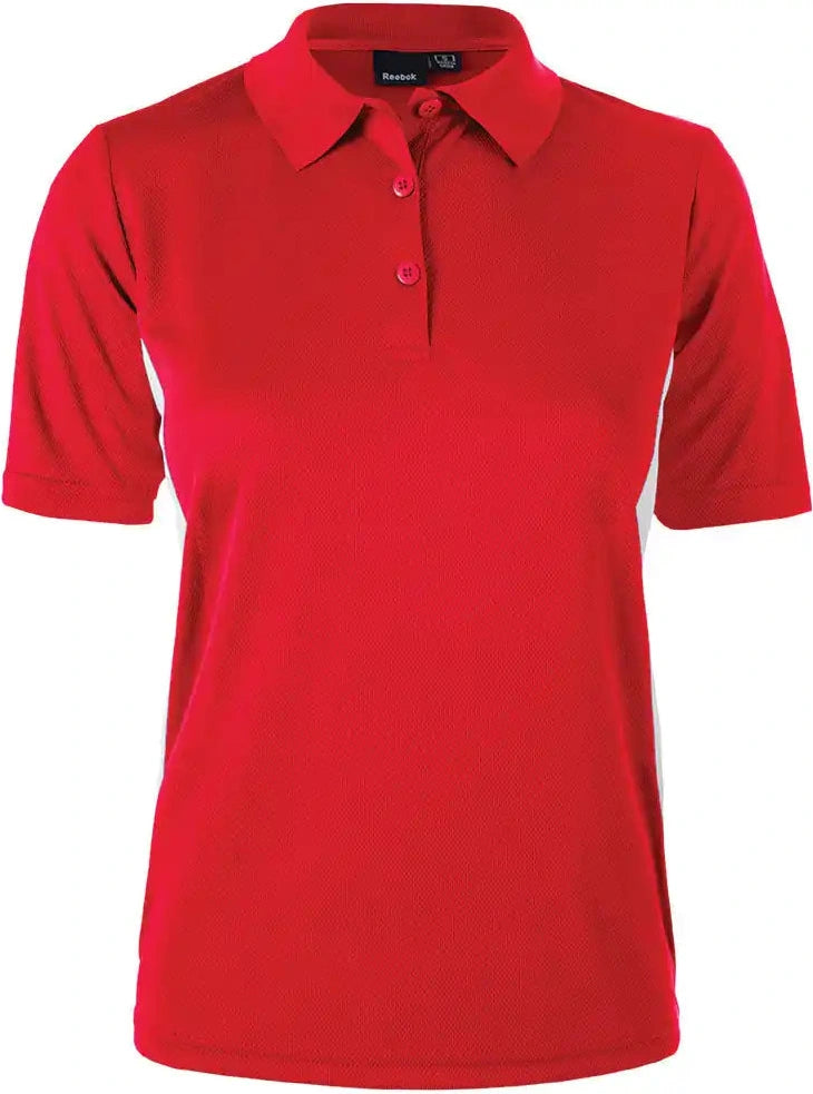Reebok 7291 Ladies Athletic Polo - Red/white / s