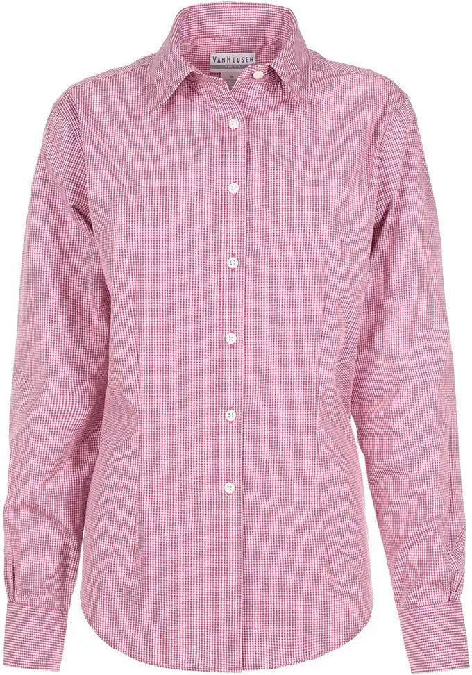 Dunbrooke V0226 Ladies Gingham Check - Red / Xs