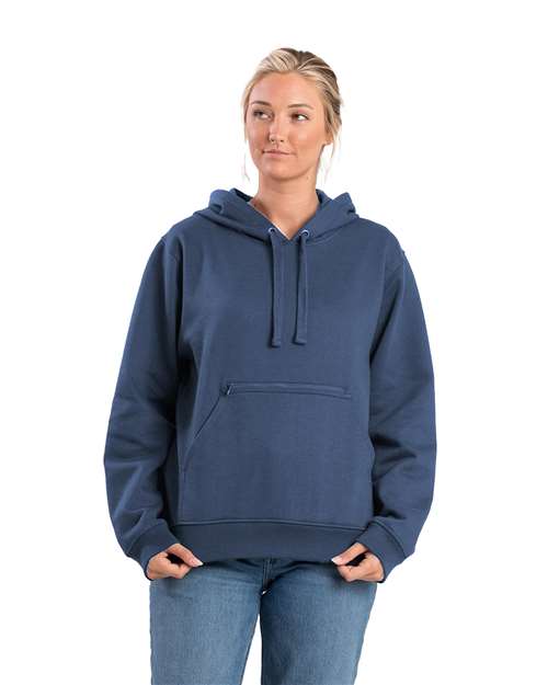 Dusted Navy Women's Heritage Zippered Pocket Hooded Sweatshirt - WSP418