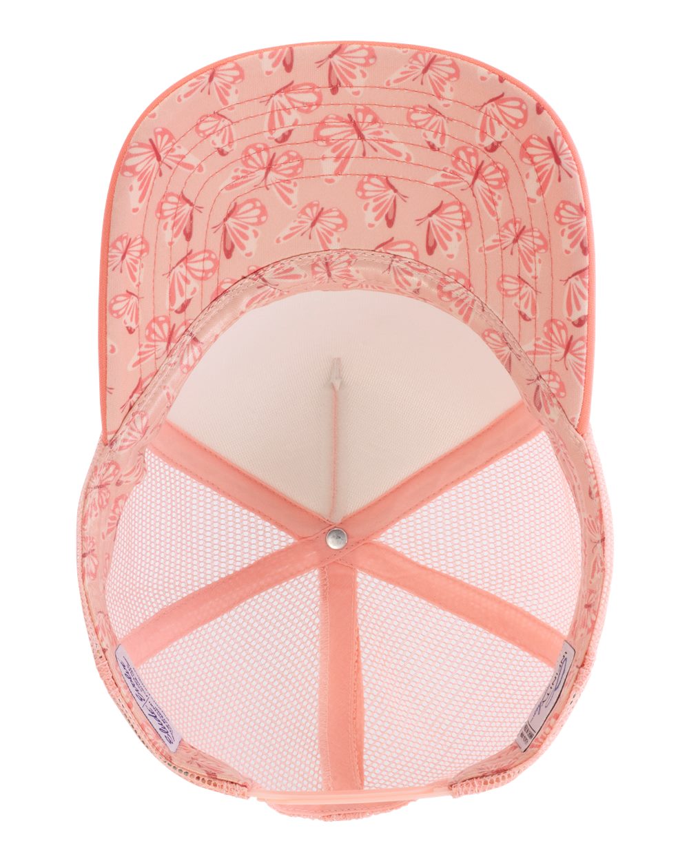 Dusty Pink/ Pink/ Peachy Pink/ Butterfly Women's Foam Trucker Cap - ROSIE