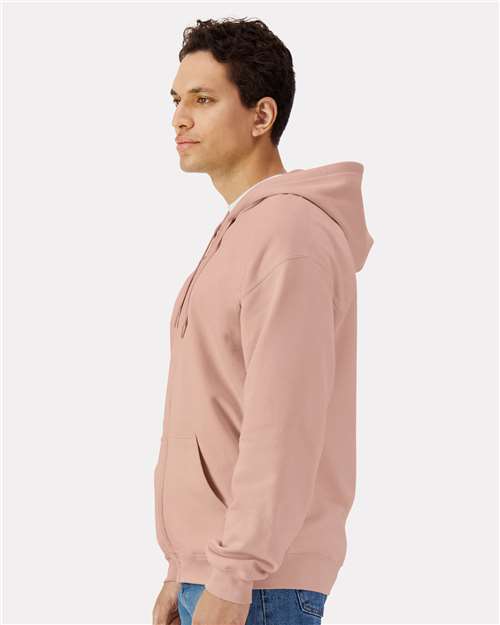 Dusty Rose Softstyle® Full-Zip Hooded Sweatshirt - SF600