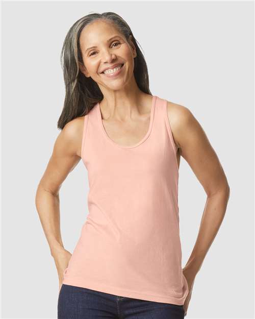 Dusty Rose Softstyle® Women’s CVC Racerback Tank Top - 64220LCVC