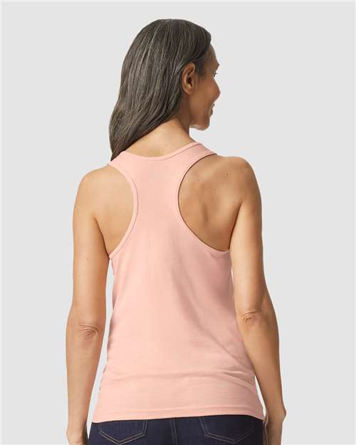 Dusty Rose Softstyle® Women’s CVC Racerback Tank Top - 64220LCVC