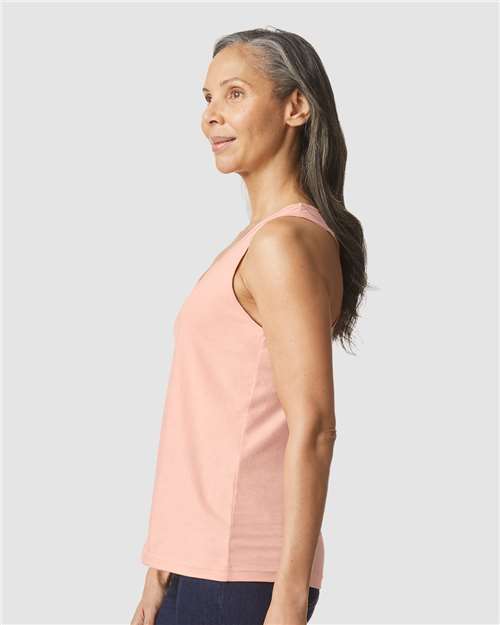 Dusty Rose Softstyle® Women’s CVC Racerback Tank Top - 64220LCVC