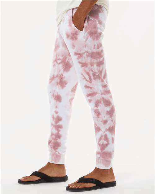 Dusty Rose Tie Dye Tie-Dyed Fleece Joggers - 8884