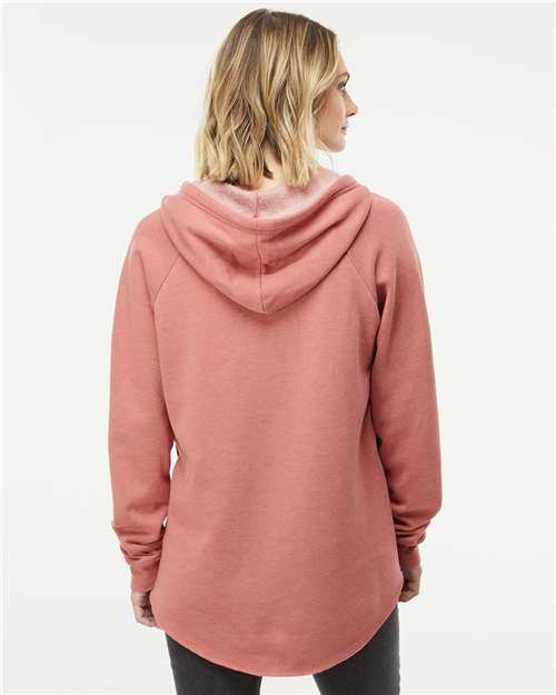 Dusty Rose Women’s Lightweight California Wave Wash Hooded Sweatshirt - PRM2500