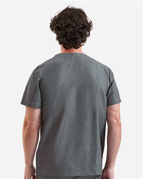 Dynamo Grey Limitless V-Neck Stretch Scrub Top - NN200