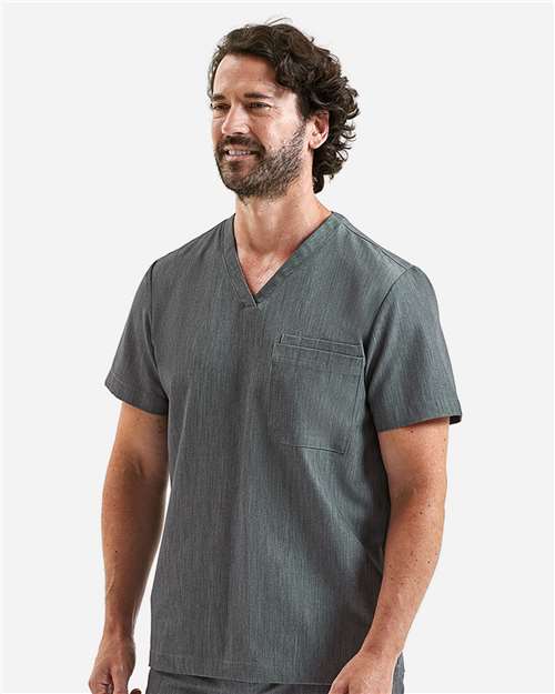 Dynamo Grey Limitless V-Neck Stretch Scrub Top - NN200