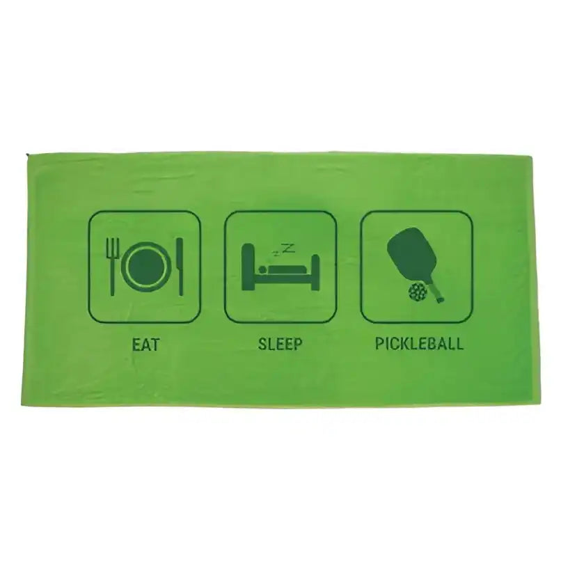 Eat Sleep Pickleball Towel - Green