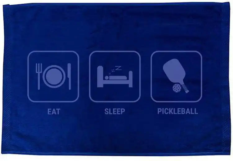 Eat Sleep Pickleball Towel - Royal