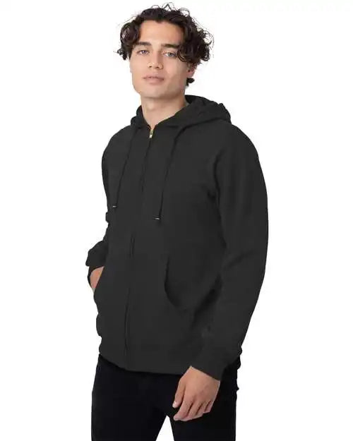 Econscious Ec5650 Heritage Full-zip Hooded Sweatshirt - Black