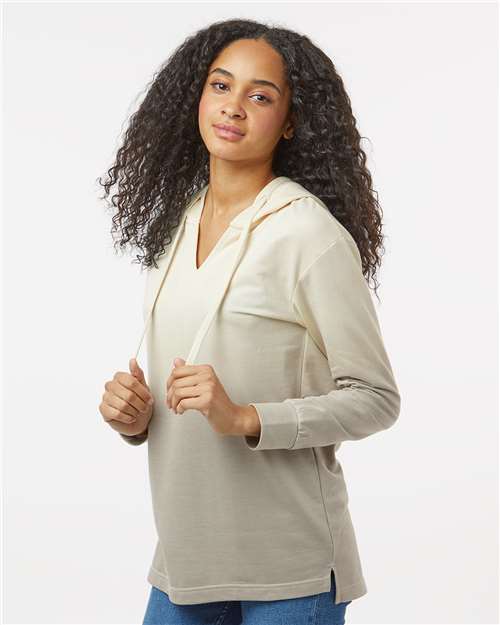 Ecru/ Atmosphere Women's French Terry Ombré Hooded Sweatshirt - W20185