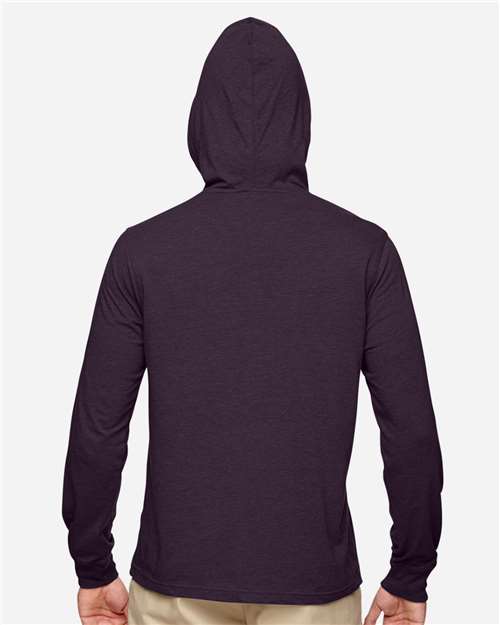 Eggplant Eco Jersey Pullover Hooded Long Sleeve T-Shirt - EC1085