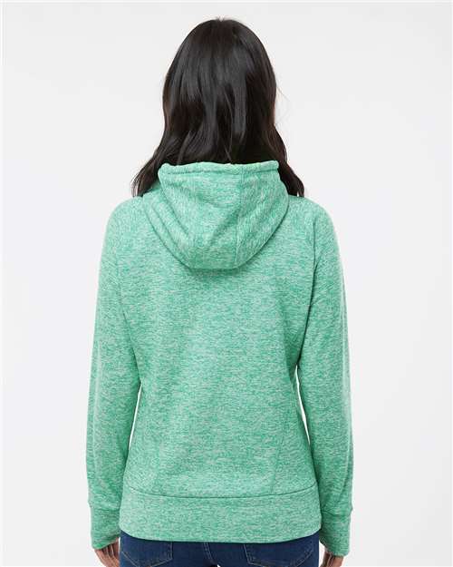 Emerald/ Neon Yellow Women’s Cosmic Fleece Hooded Sweatshirt - 8616
