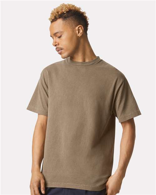 Faded Brown Garment-Dyed Heavyweight Cotton Tee - 1301GD