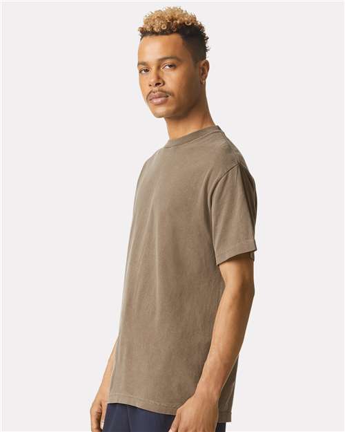 Faded Brown Garment-Dyed Heavyweight Cotton Tee - 1301GD