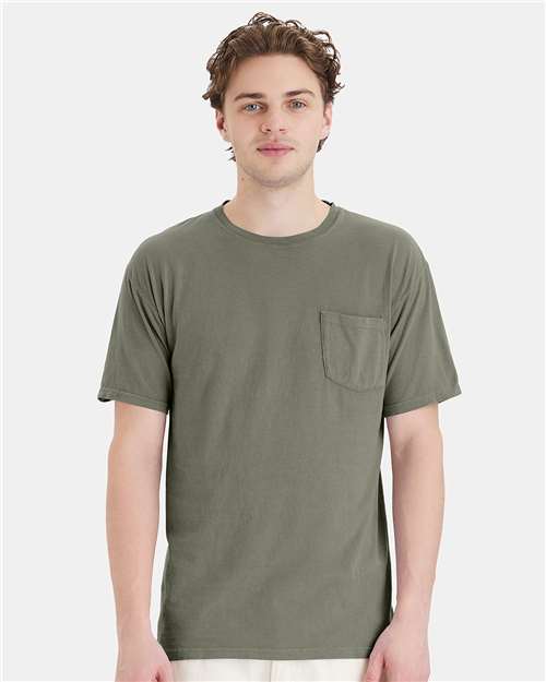 Faded Fatigue Garment-Dyed Pocket T-Shirt - GDH150
