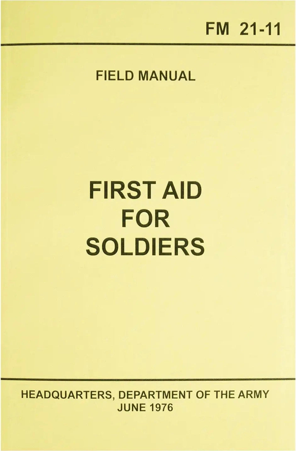 First Aid for Soldiers Fm21 Manual
