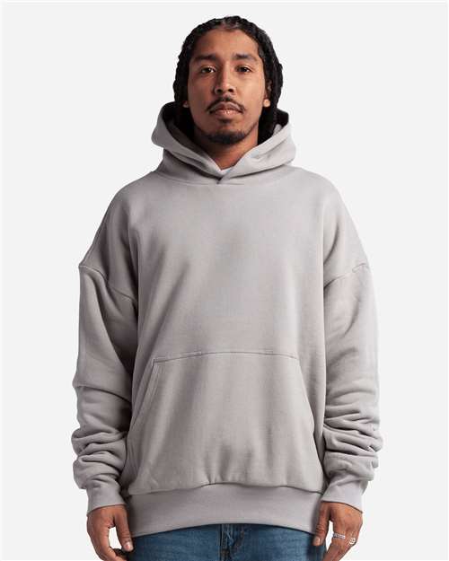 Fog Grey Garment-Dyed Double Layer Reversible Hooded Sweatshirt - SHDLP