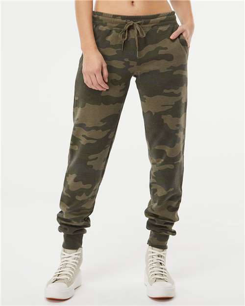 Forest Camo Heather Women's California Wave Wash Sweatpants - PRM20PNT