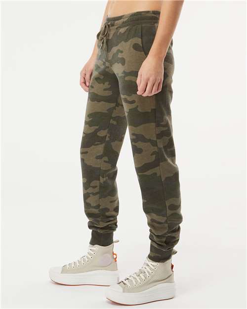 Forest Camo Heather Women's California Wave Wash Sweatpants - PRM20PNT