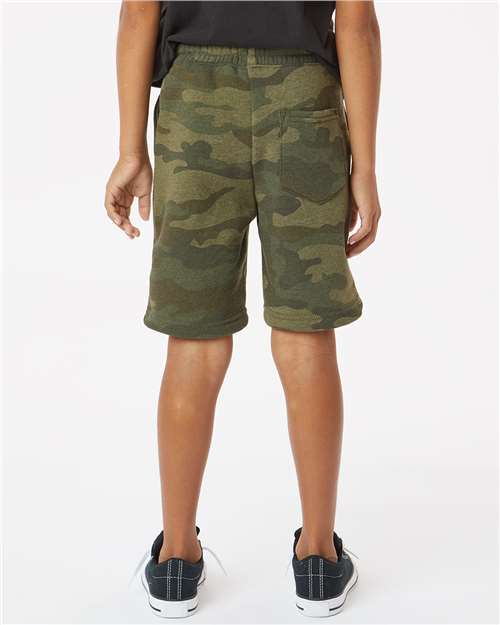 Forest Camo Heather Youth Lightweight Special Blend Fleece Shorts - PRM16SRT