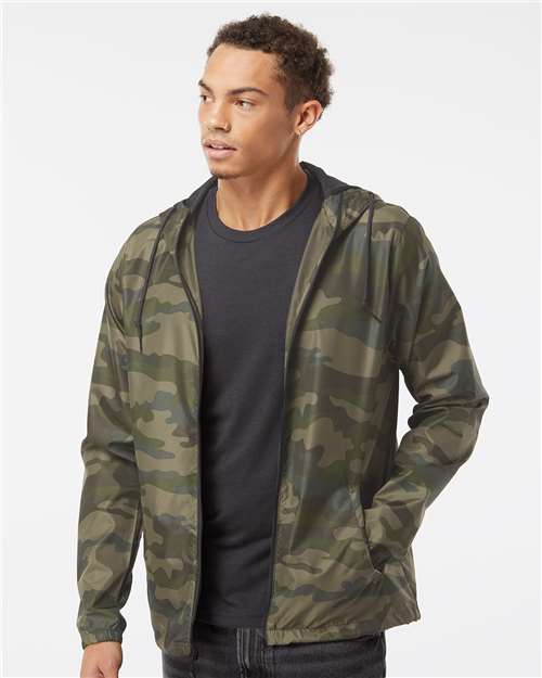 Forest Camo Lightweight Windbreaker Full-Zip Jacket - EXP54LWZ