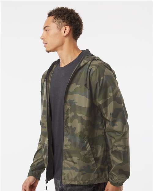 Forest Camo Lightweight Windbreaker Full-Zip Jacket - EXP54LWZ