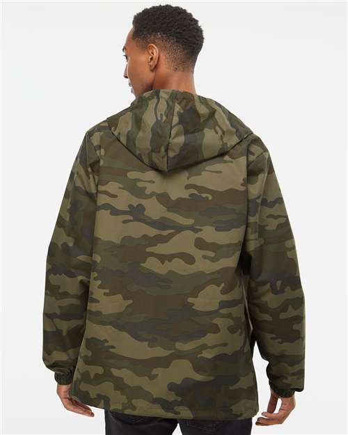 Forest Camo Water-Resistant Hooded Windbreaker - EXP95NB